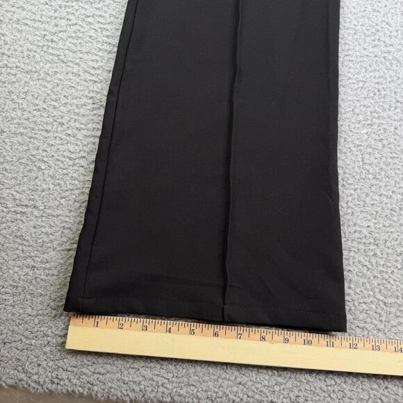 ZARA WOMAN Black Trousers High Waist Flared Leg Career Pants Size L (W: 34 L:34) - Picture 8 of 15